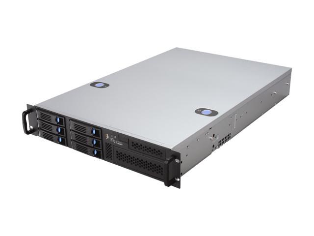 Chenbro Case RM21706T-510 2U DP with, 6 x Hotswap HDDs, SAS/SATA BP, Zippy Power Supply 510W (PS-P2G-6510P-T), Ideal For General Purpose Server - OEM