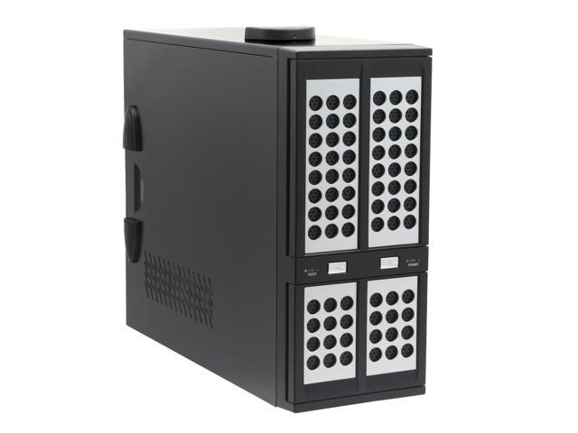ARK SR-8100BK Black Pedestal Server Case 4 External 5.25" Drive Bays