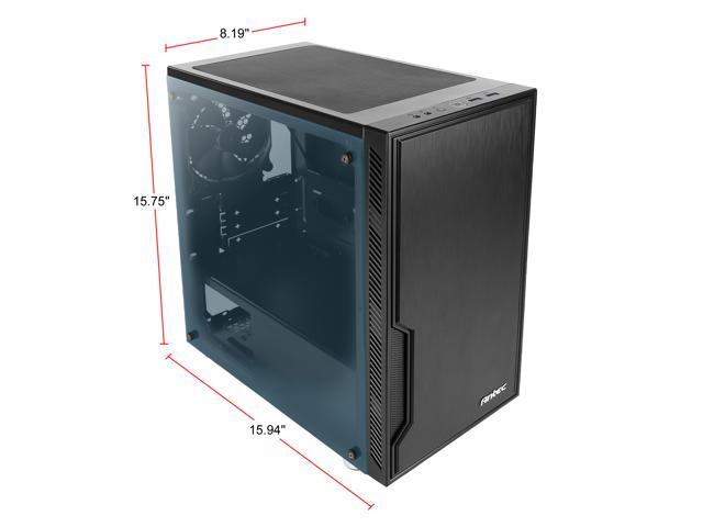 Antec Value Solution Series VSK10 Window Highly Functional Micro-ATX Case,  Window Side Panel, Support 4 x 140 mm Fan and 280 mm Radiator, 2 x USB3.0