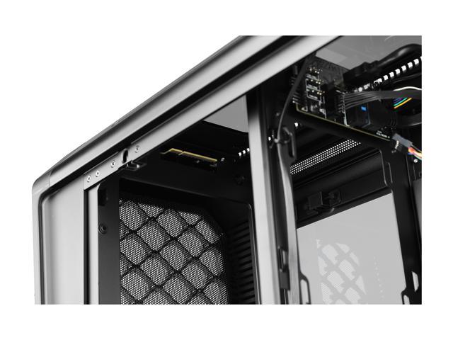 Antec Dark Cube, Dual Front Panels Included, Slide-Open Case Structure,  Build-In LED Lighting Bars, Top GPU Showcase, USB3.1 Type-C Ready,  Aerospace 
