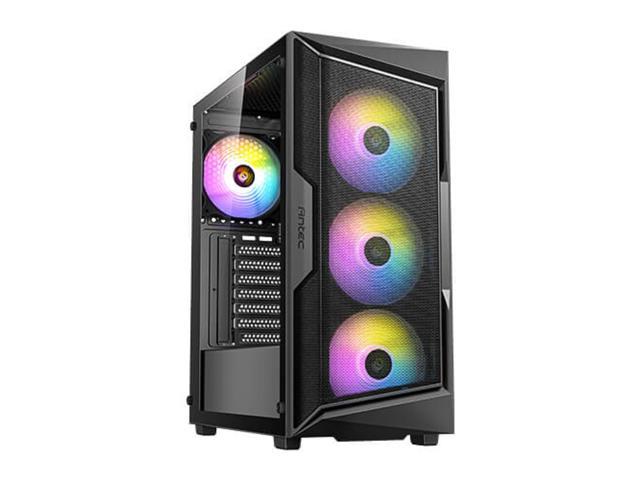 AX90 is the Mid-Tower ATX Gaming Case and best gaming pc with high-airflow  front panel, 360mm Front Radiator Support, pre-installed 4 x 120mm ARGB  fans, up to 11 x 120mm fans simultaneously