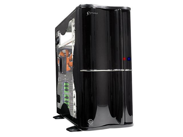 Thermaltake SOPRANO VB1000BWS Black 0.8mm SECC Chassis, Plastic Front Door ATX Mid Tower Computer Case