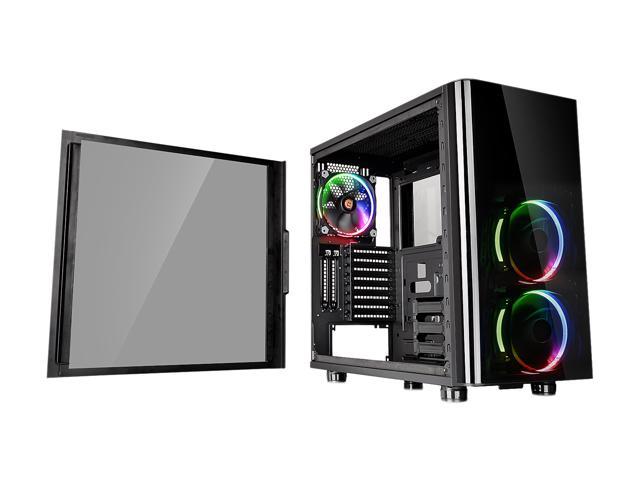 Thermaltake View 31 Rgb Dual Tempered Glass Atx Tt Lcs Certified Black Gaming Mid Tower Computer Case Ca 1h8 00m1wn 01 Newegg Com