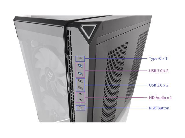 Thermaltake View 51 Motherboard Sync ARGB E-ATX Full Tower Gaming Computer  Case with x 200mm ARGB 5V Motherboard Sync RGB Fans 140mm Black Rear Fan  Pre-Installed, CA-1Q6-00M1WN-00 Computer Cases