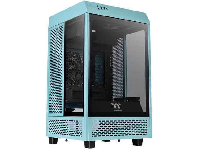 Thermaltake Tower 100 Turquoise Edition Tempered Glass Type-C (USB 3.2 Gen 2) Mini Tower Computer Chassis Supports Mini-ITX CA-1R3-00SBWN-00