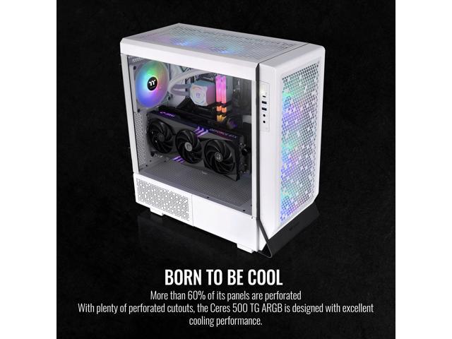 Thermaltake Ceres 500 Snow Edition Mid Tower E-ATX Computer Case