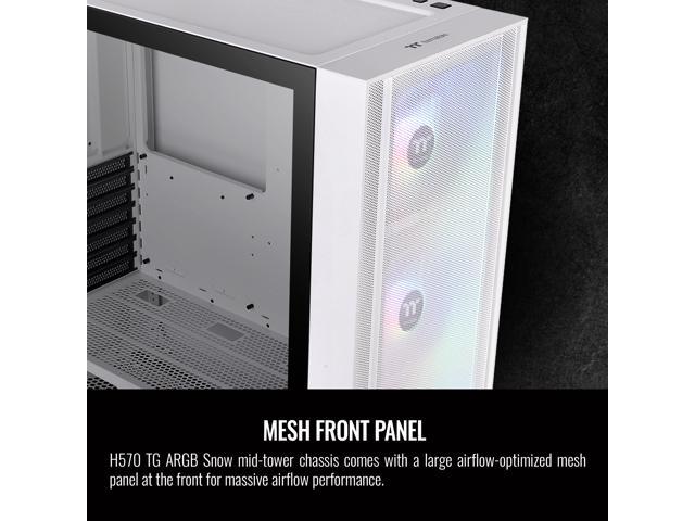 Thermaltake H570 TG Snow Edition ATX Mid Tower ARGB Tempered Glass ...