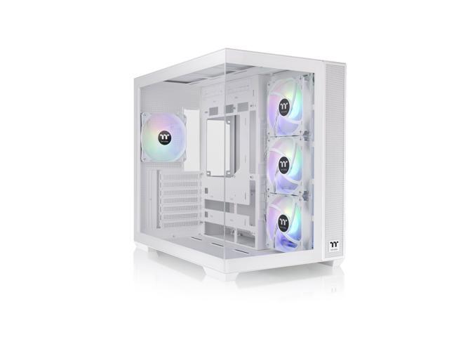 Thermaltake View 380 TG ARGB Snow ATX Case; 4x120mm ARGB Fans Included; Supports Hidden-Connector Motherboard; Front & Side Dual Tempered Glass Panel; CA-1Z2-00M6WN-00; 3 Year Warranty