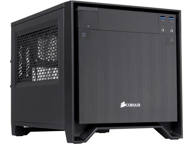 Corsair Obsidian Series 250D (CC-9011047-WW) Black Brushed Aluminum and Steel Mini-ITX Computer Case ATX (not included) Power Supply