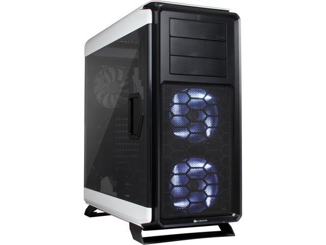 Corsair Graphite Series 760T White Steel / Plastic ATX Full Tower Windowed Gaming Case with two 140mm white LED fans