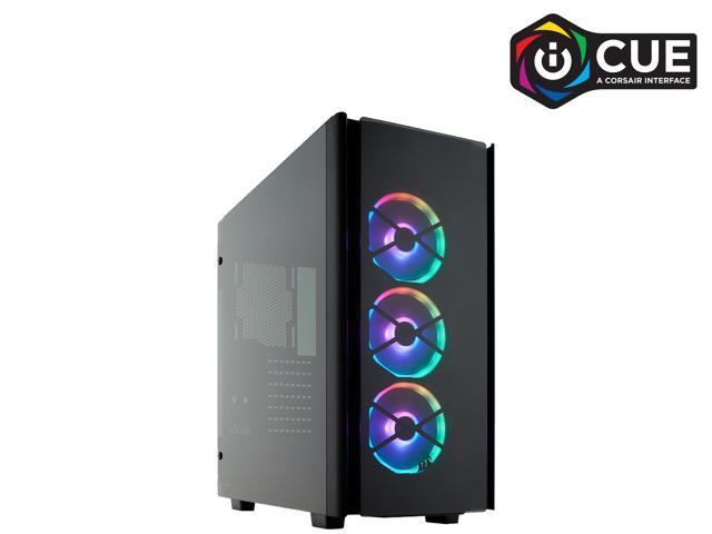 CORSAIR Obsidian Series 500D RGB SE Mid Tower Case, Premium Tempered Glass and Aluminum, LL120 Fans and Commander PRO Included, CC-9011139-WW
