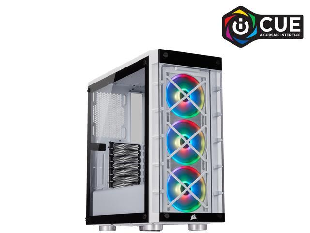 Corsair Crystal iCUE 465X RGB CC-9011189-WW White Steel / Plastic / Tempered Glass ATX Mid Tower Computer Case