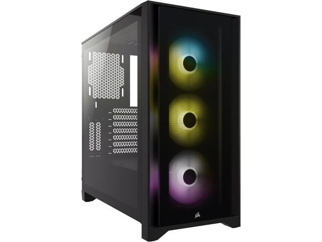 Corsair iCUE 4000X RGB CC-9011204-WW Black Steel / Plastic / Tempered Glass ATX Mid Tower Computer Case
