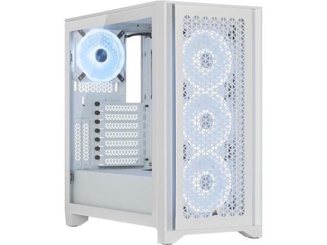 Corsair iCUE 4000D RGB AIRFLOW QL Edition CC-9011232-WW White Steel / Plastic / Tempered Glass ATX Mid Tower Computer Case