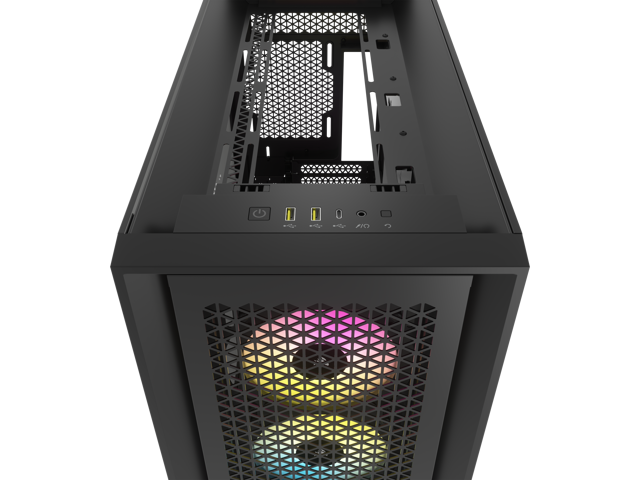 CORSAIR iCUE 5000D RGB AIRFLOW Mid-Tower Case, Black - 3x AF120 RGB ...