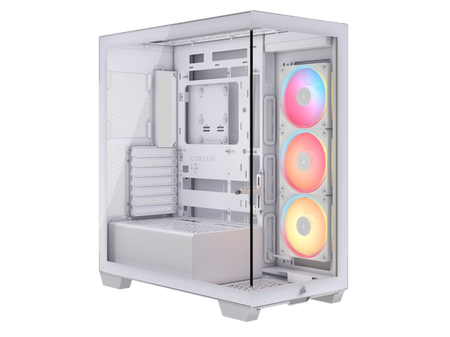 CORSAIR 3500X LX-R RGB Mid-Tower PC Case – 3x Pre-installed LX120-R RGB Fans – Includes iCUE LINK System  Hub - GPU Anti-Sag Arm – Tempered Glass – Fits up to 10x 120mm Fans – Reverse Connector Mother