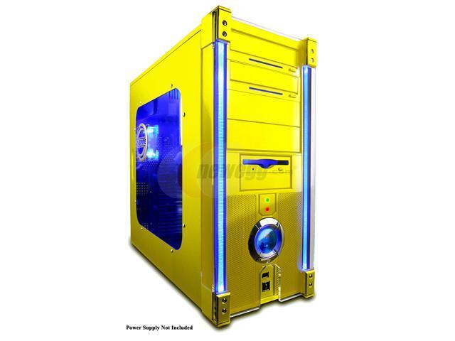 APEVIA X-DISCOVERY-YL Yellow Steel ATX Mid Tower Computer Case