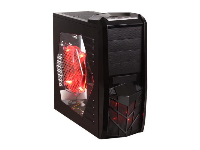 APEVIA X-TROOPER Series X-TRP-RD Black / Red Steel ATX Mid Tower Computer Case