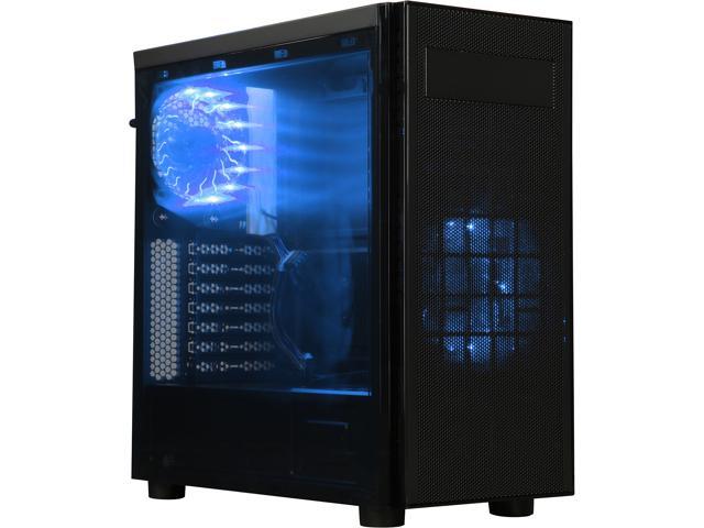 APEVIA X-HARMONY-BL Black / Blue SECC Black Metal Chassis, ABS Plastic Front Panel ATX Mid Tower Computer Case