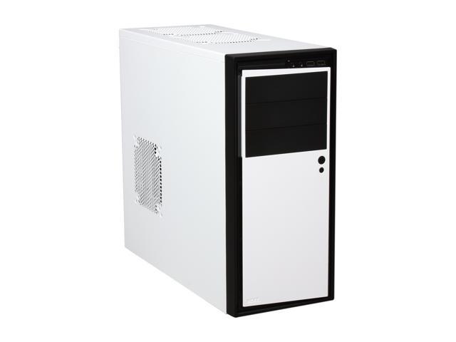NZXT Source 210 S210-002 White w/Black Front Trim “Aluminum Brush / Plastic” ATX Mid Tower Computer Case