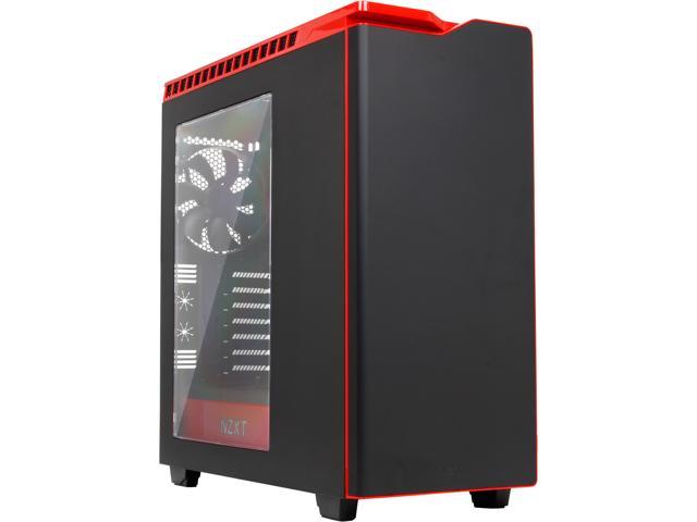 NEW NZXT H440 STEEL Mid Tower Case. Next Generation 5.25-less Design. Include 4 x 2nd Gen FNv2 Fans, High-End WC support, USB3.0, Matte BLK/Red