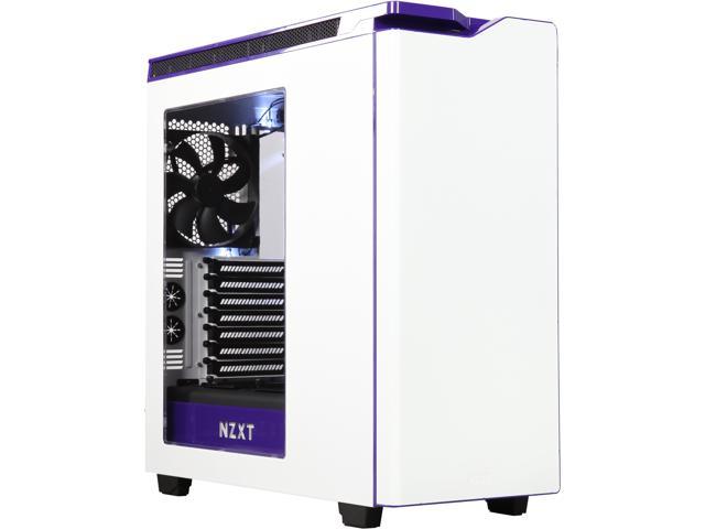 NZXT H440 STEEL Mid Tower Case. Next Generation 5.25-less Design. Include 4 x 2nd Gen FNv2 Fans, High-End WC Support, USB3.0, PWM Fan Hub, White/Purple