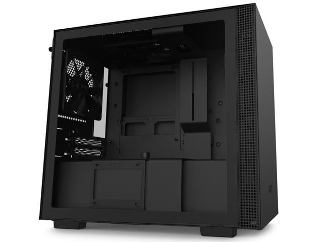 NZXT H210 - Mini-ITX PC Gaming Case - Front I/O USB Type-C Port - Tempered Glass Side Panel - Cable Management System - Water-Cooling Ready - Radiator Bracket - Steel Construction - Black