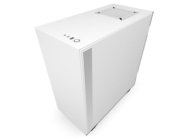 NZXT H510 - Compact ATX Mid-Tower PC Gaming Case - Front I/O USB Type-C  Port - Tempered Glass Side Panel - Cable Management System - Water-Cooling  Ready - Steel Construction - White/Black -