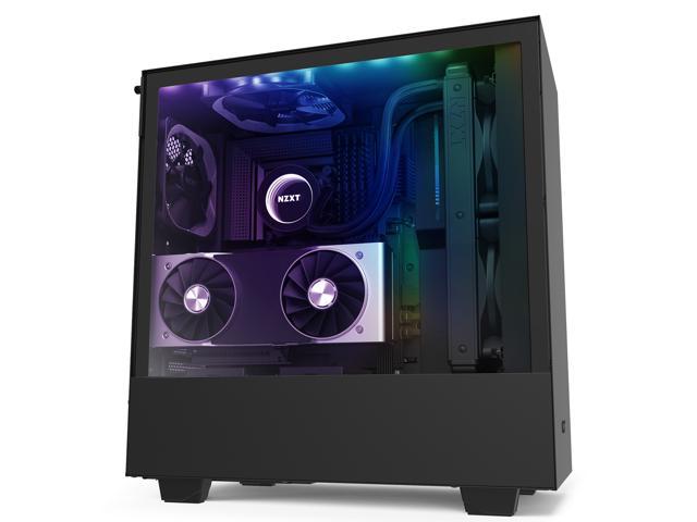 NZXT H510i - Compact ATX Mid-Tower PC Gaming Case - Front I/O USB Type-C  Port - Vertical GPU Mount - Tempered Glass Side Panel - Integrated RGB 