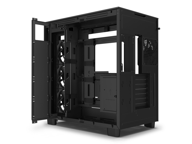 NZXT H9 Flow - All Black - Dual-Chamber Mid-Tower Airflow Case