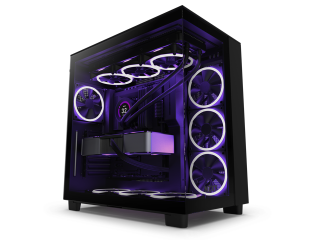 NNZXT H9 Flow - All Black - CM-H91FB-01 - Dual-Chamber Mid-Tower Airflow Case