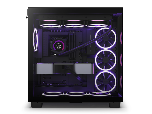 Open Box: NZXT H9 Flow - All Black - CM-H91FB-01 - Dual-Chamber Mid ...