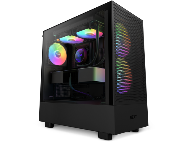 NZXT H Series H5 (2023) Flow RGB Edition ATX Mid Tower Chassis Black ...