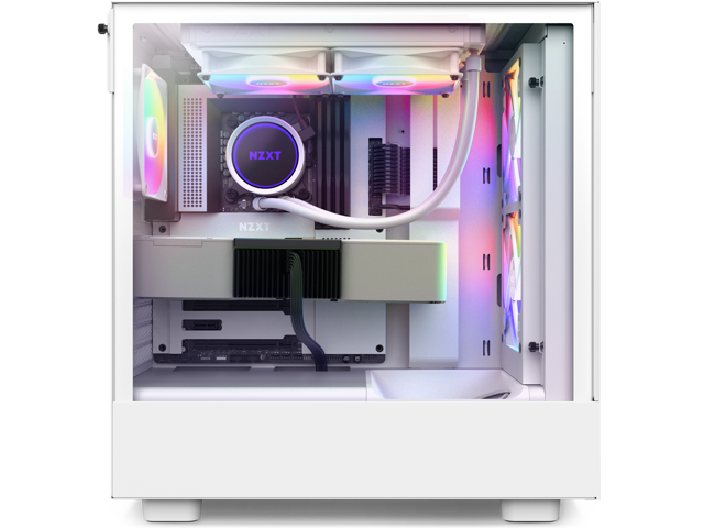 NZXT H Series H5 (2023) Flow RGB Edition ATX Mid Tower Chassis White ...
