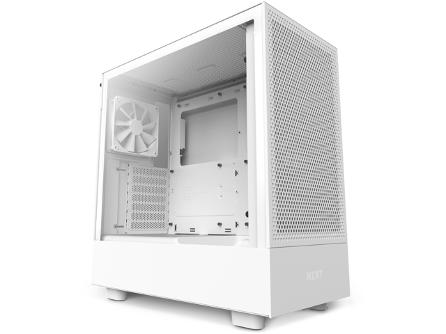 NZXT H Series H5 (2023) Flow RGB Edition ATX Mid Tower Chassis White ...