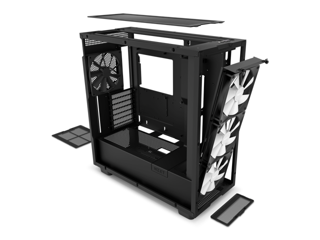 NZXT H Series H7 (2023) Elite Edition ATX Mid Tower Chassis Black color ...