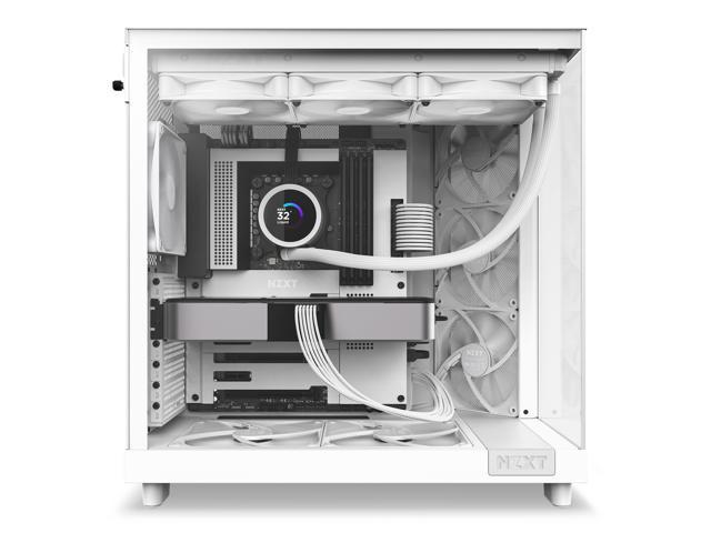 NZXT H6 FLOW Compact Dual-Chamber Mid-Tower Airflow Case, White, CC ...