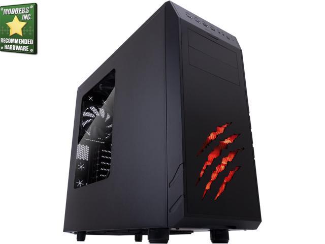 Rosewill ATX Mid Tower Gaming Computer Case, support VGA card length up to 340mm, come with four fans-2 x Front 120mm Fan, 1 x Rear 120mm Fan, 1 x Top 140mm Fan - WolfAlloy