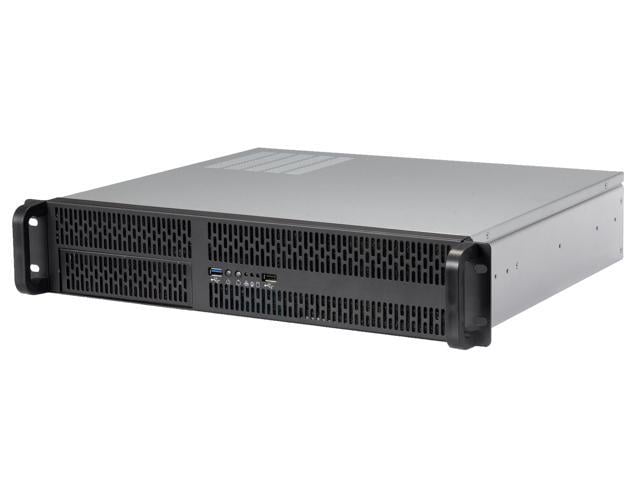 Rosewill RSV-Z2700U 2U Server Chassis Rackmount Case | 4 3.5"/2.5" HDD, 1 5.25" Device | Micro-ATX Compatible | 2 80mm Fans | USB 3.0, USB 2.0 | Silver/Black