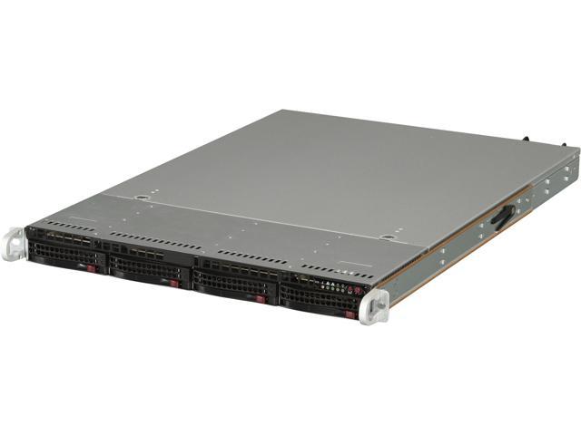 SUPERMICRO CSE-815TQ-R700UB Black 1U Rackmount Server Case 700W Redundant