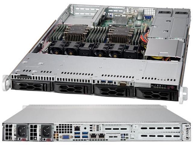 SUPERMICRO CSE-LA15TQC-R504W Silver Rackmount Server Case 1U 500W/600W redundant single output 80PLUS Platinum