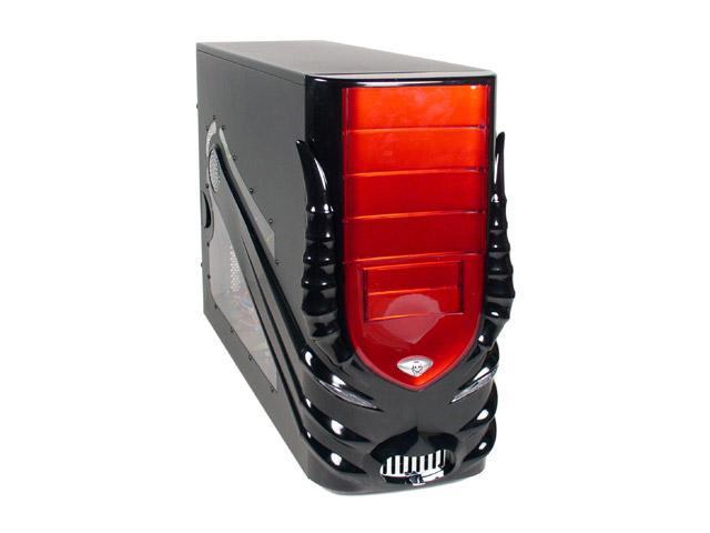 Foxconn Diabolic TH202 RD Red/Black Steel ATX Mid Tower Computer Case 400W Power Supply
