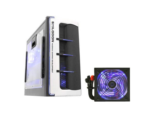 RAIDMAX SMILODON ATX-612WB530P Black 1.0mm SECC Steel ATX Mid Tower Foldout MB Computer Case With 530W Modular LED Power Supply