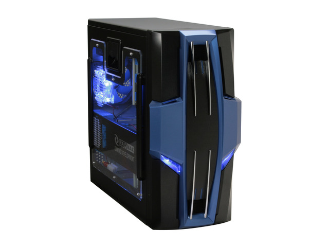 RAIDMAX AZTEC ATX-619WU530P Black / Blue 1.0mm SECC Steel ATX Mid Tower ...