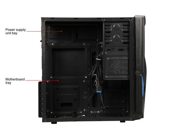 Raidmax Exo Atx 108bu Black Blue Computer Case Newegg Com