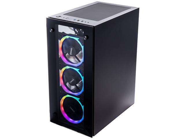 Photo 1 of RAIDMAX NEW NEON ARGB 408 TX Gaming Computer Case USB 3.0 Tempered Glass Front and Side Window with 3 x 120mm ARGB LED Fans and 1 x 120mm black fan