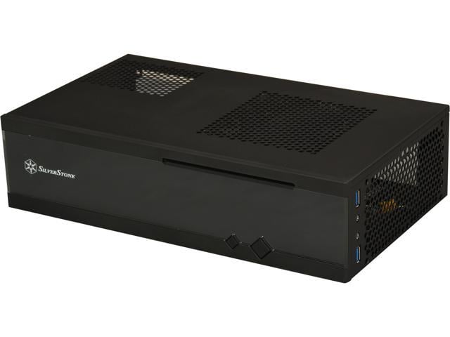 SILVERSTONE Milo series ML05B Black Acrylic Front Panel, 0.8mm SECC body Mini-ITX Media Center / HTPC Case