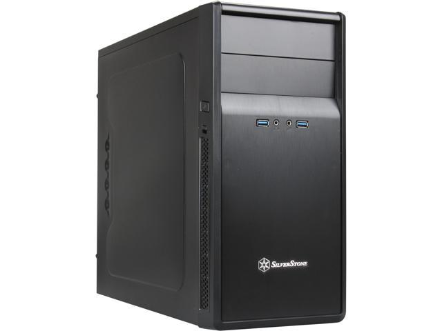 SilverStone PRECISION Series PS09B Black Steel / Plastic Micro ATX Mid Tower Computer Case with Foam Padded Side Panel