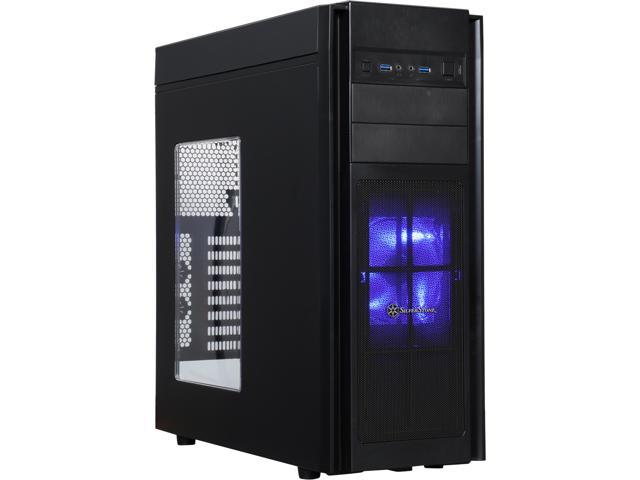 SilverStone KL05B-W Steel ATX Mid Tower Computer Case Support ATX 12V/EPS Power Supply