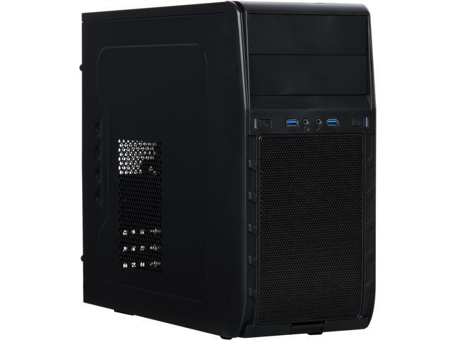 SilverStone Precision Series CS-PS12B Black High-strength plastic and meshed front panel Micro ATX / Mini-ITX Computer Case Compatible with 1 x optional standard PS2(ATX) Power Supply